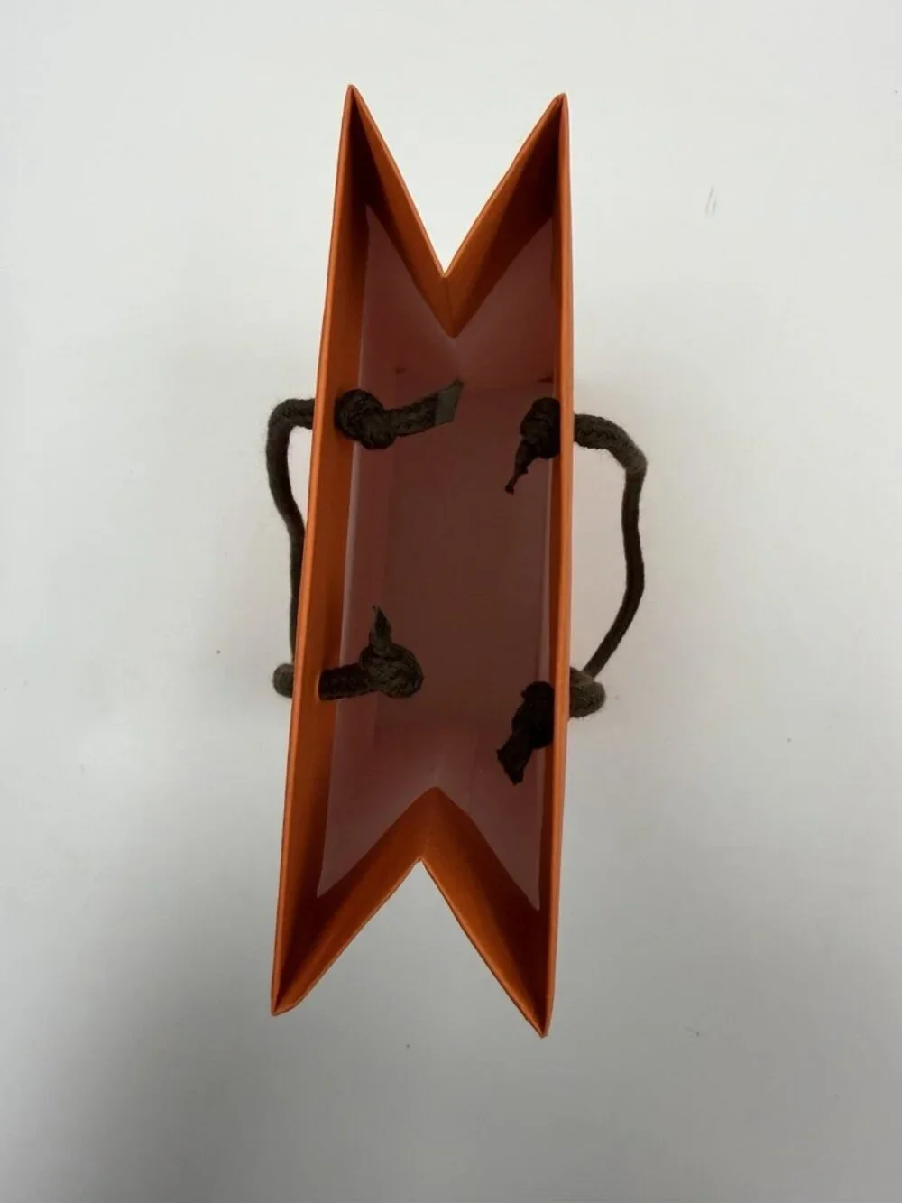 Hermes Empty Shopping Gift Bag Orange 8.5